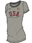 Women's Grey Nike USA T-Shirt